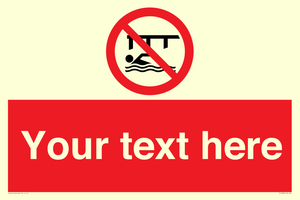 Custom Do not swim in the vicinity of piers